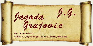 Jagoda Grujović vizit kartica
